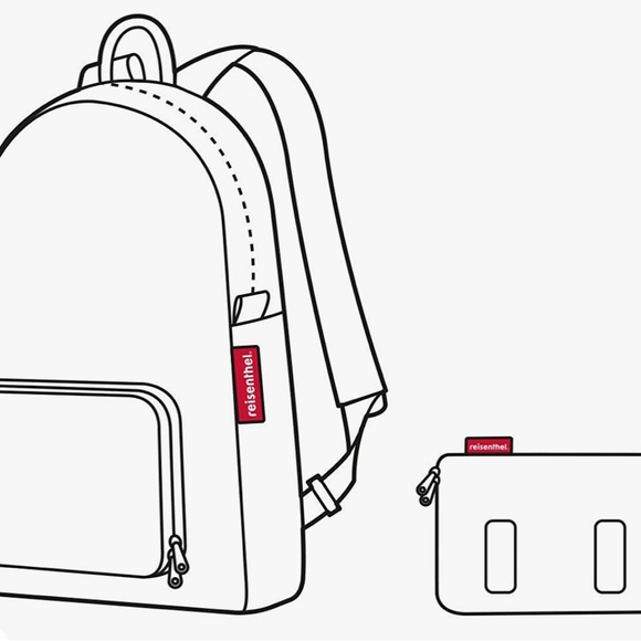 Portable Yellow Travel Backpack Bag with built in carrying pouch - Picture 6 of 6